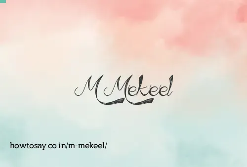 M Mekeel
