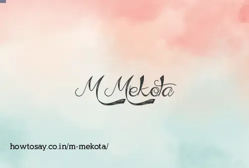 M Mekota
