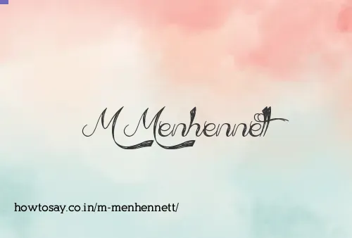 M Menhennett