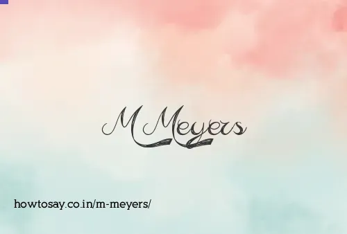 M Meyers