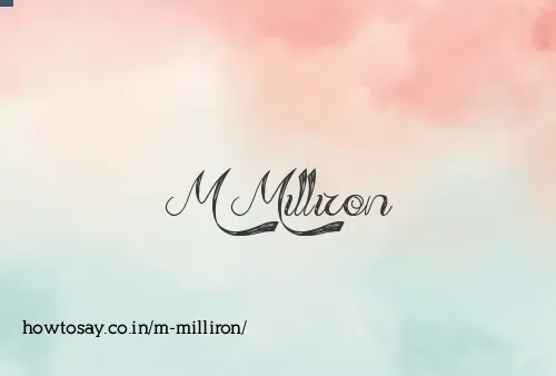 M Milliron