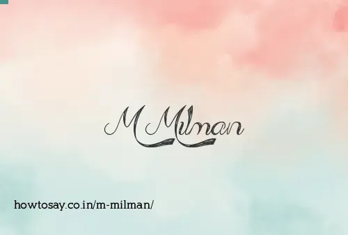 M Milman