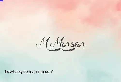 M Minson