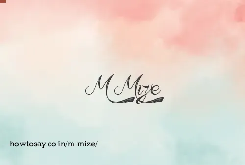 M Mize
