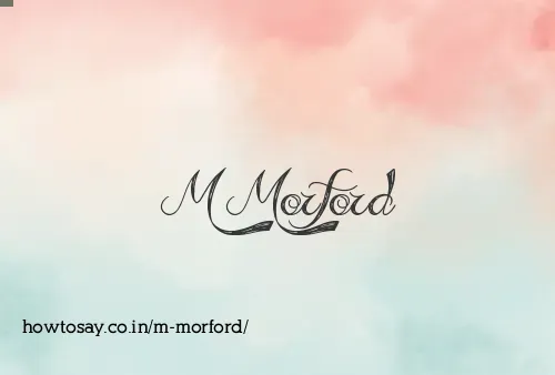 M Morford