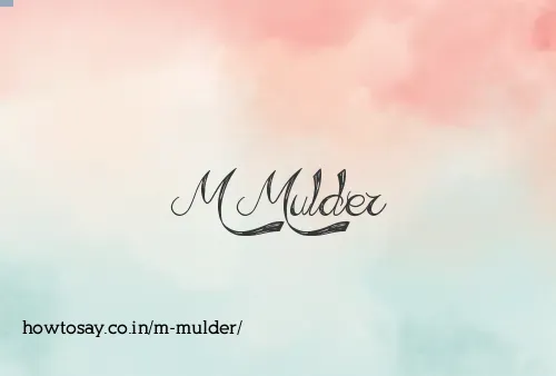 M Mulder