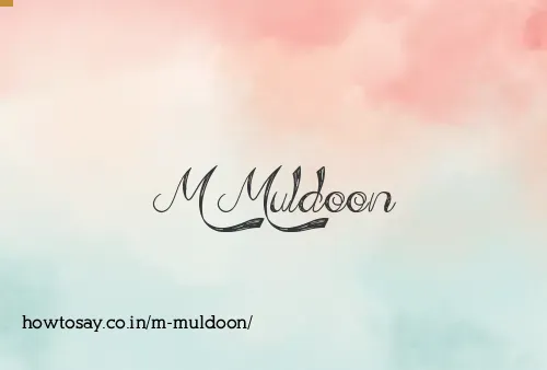 M Muldoon
