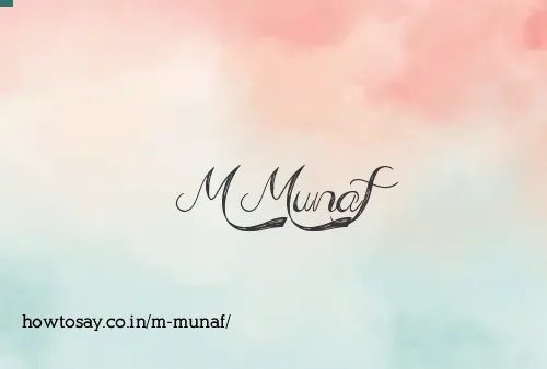 M Munaf