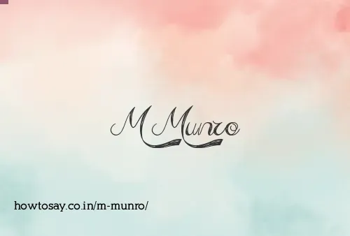 M Munro