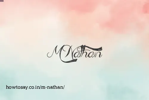 M Nathan