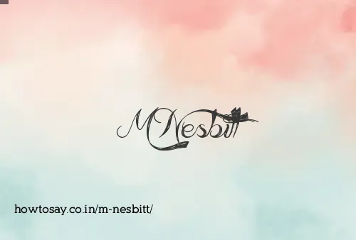 M Nesbitt