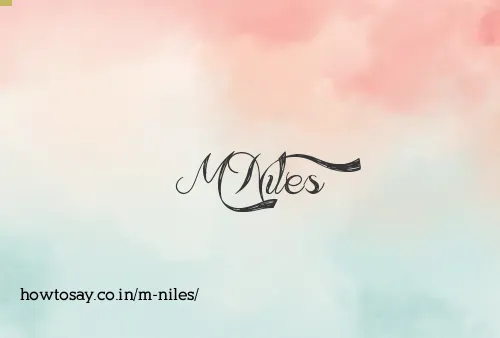 M Niles