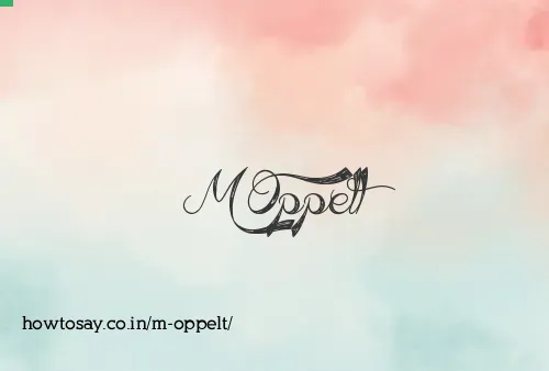 M Oppelt