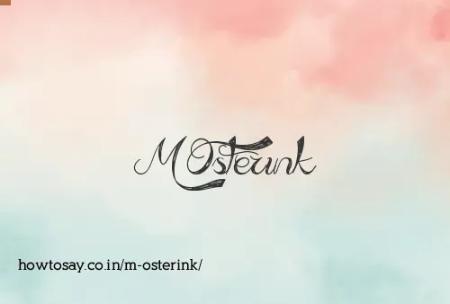 M Osterink