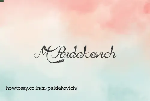 M Paidakovich