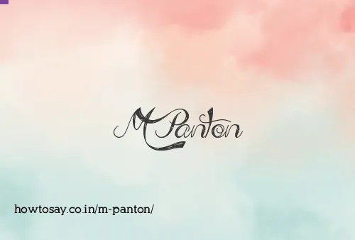 M Panton