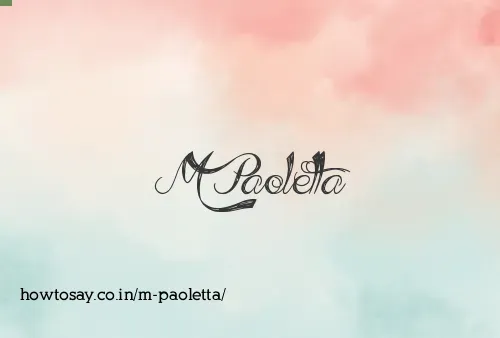 M Paoletta