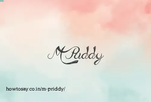 M Priddy