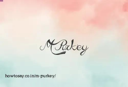 M Purkey