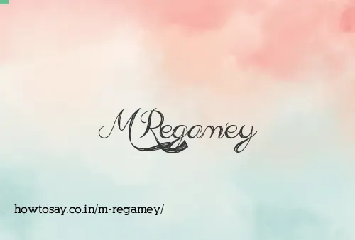 M Regamey