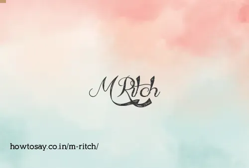 M Ritch