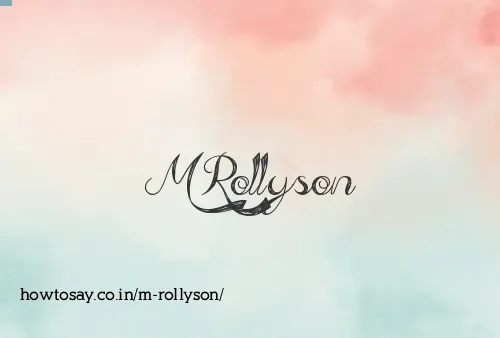 M Rollyson