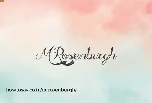 M Rosenburgh