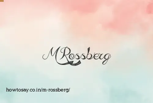 M Rossberg