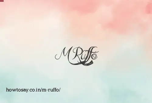 M Ruffo