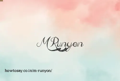M Runyon