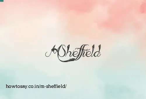 M Sheffield