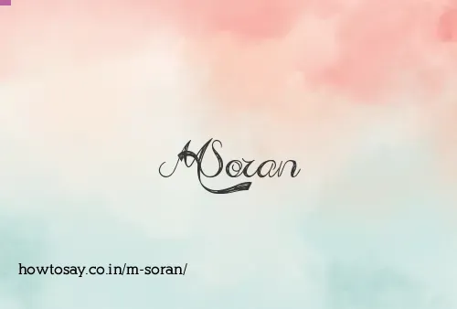M Soran