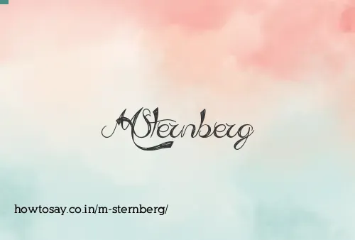 M Sternberg
