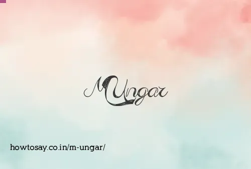 M Ungar
