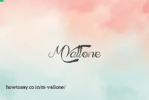 M Vallone