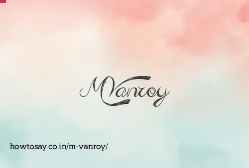 M Vanroy
