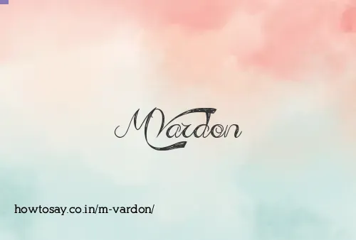 M Vardon