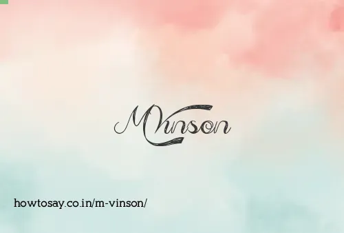 M Vinson