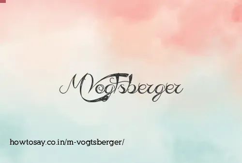 M Vogtsberger
