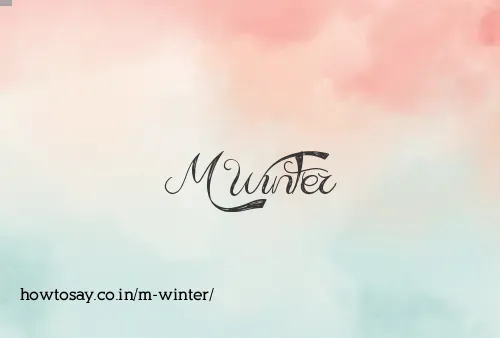 M Winter