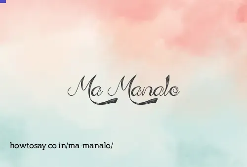 Ma Manalo