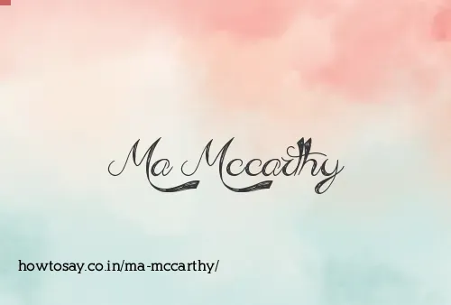 Ma Mccarthy