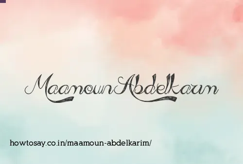 Maamoun Abdelkarim