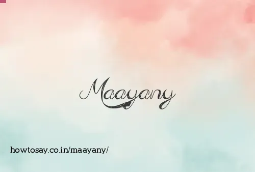 Maayany