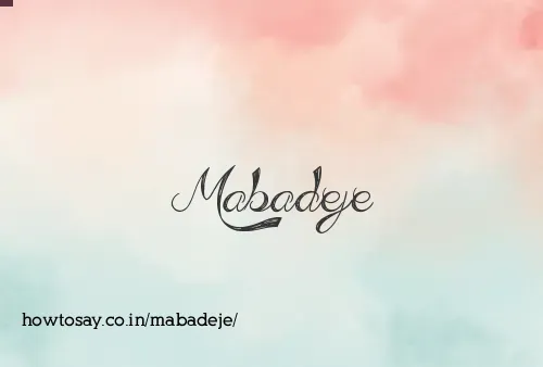 Mabadeje