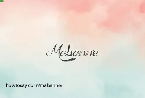 Mabanne