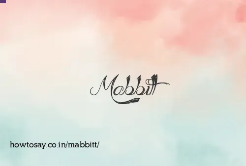 Mabbitt