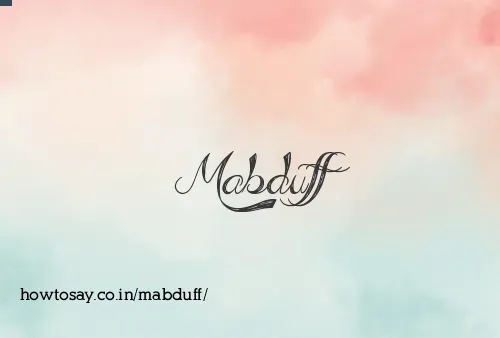 Mabduff