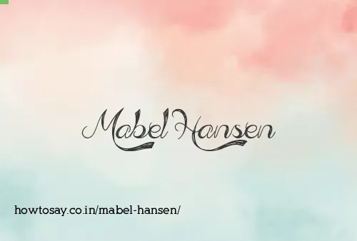 Mabel Hansen