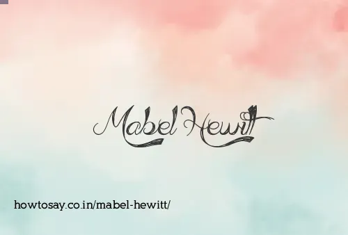 Mabel Hewitt